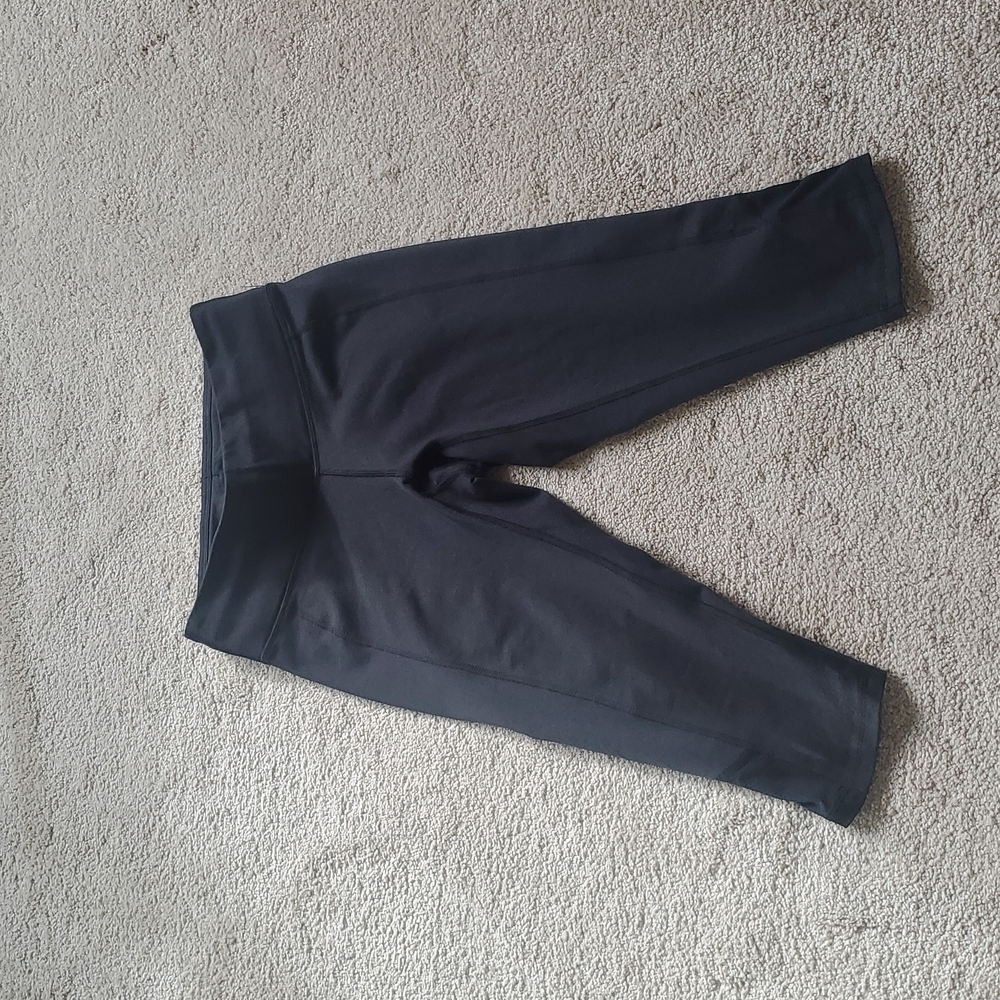 Lucy Powermax Capri Womens Size XS Back Yoga Black Leggings Active